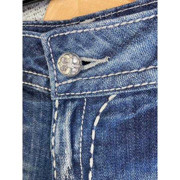 Miss Me Vintage Jezebel Jeans Womens 34 Measures 36 Easy Boot Bling EUC Y2K Plus - Picture 4 of 16